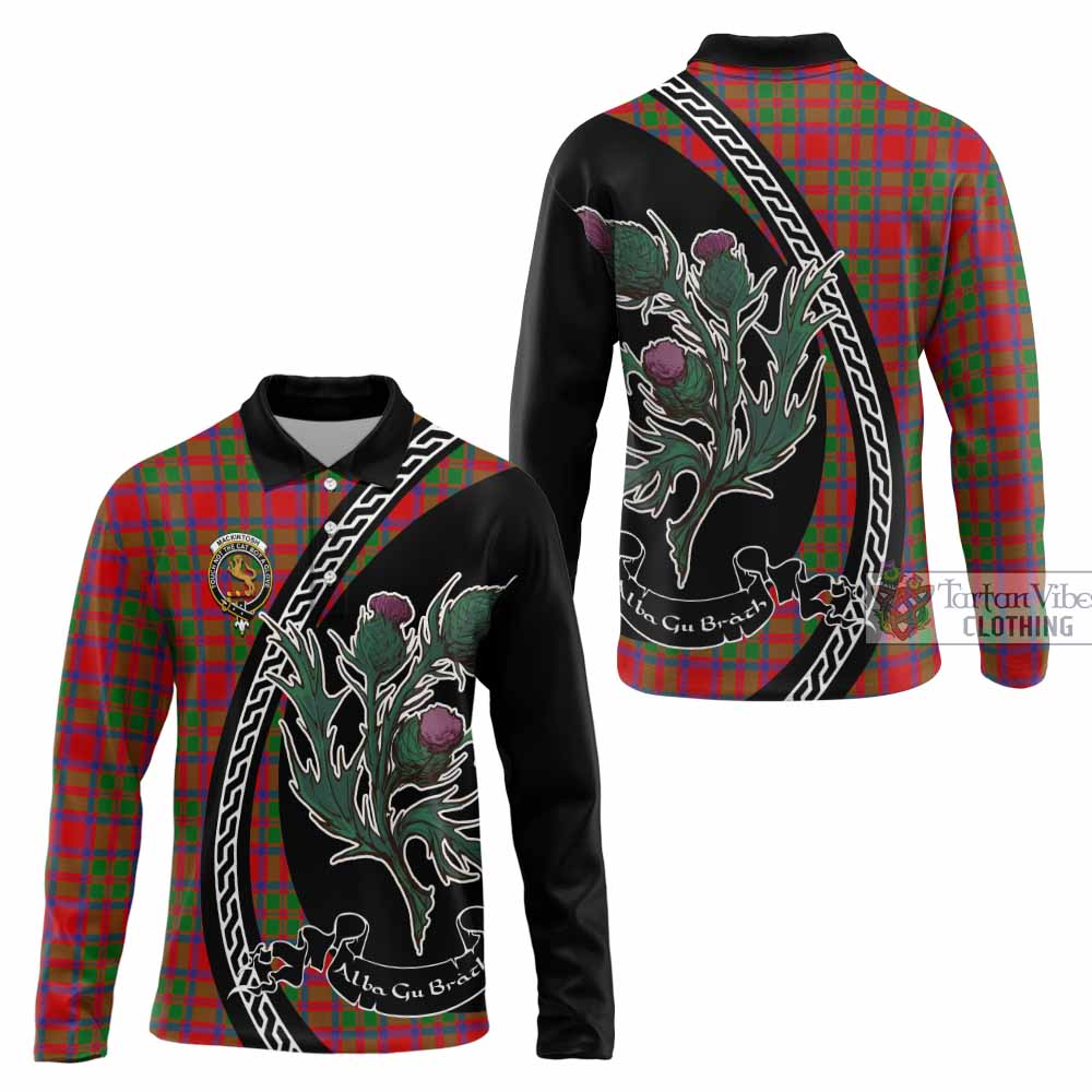MacKintosh (McKintosh) Family Crest Tartan Long Sleeve Polo Shirt Alba Thistle Inspired - Tartan Vibes Clothing