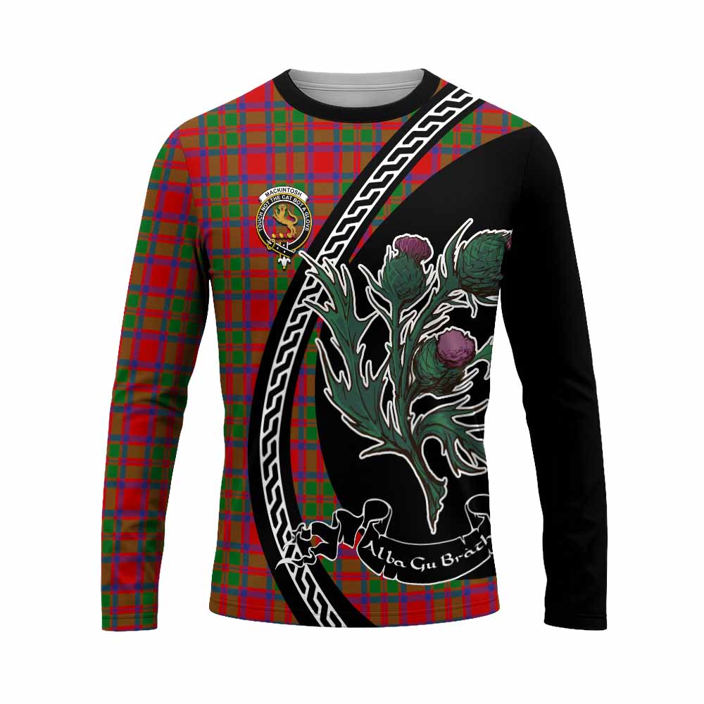 MacKintosh (McKintosh) Family Crest Tartan Long Sleeve T-Shirt Alba Thistle Inspired - Tartan Vibes Clothing