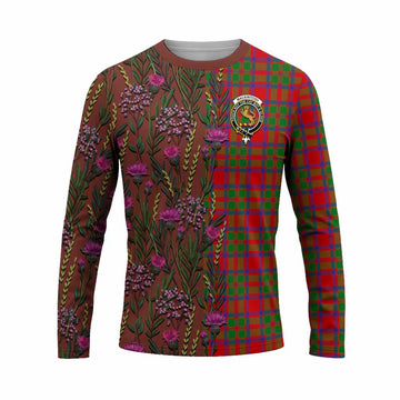 MacKintosh (McKintosh) Family Crest Tartan Long Sleeve T-Shirt Scottish Thistle Flower Pattern Half Style - Tartan Vibes Clothing