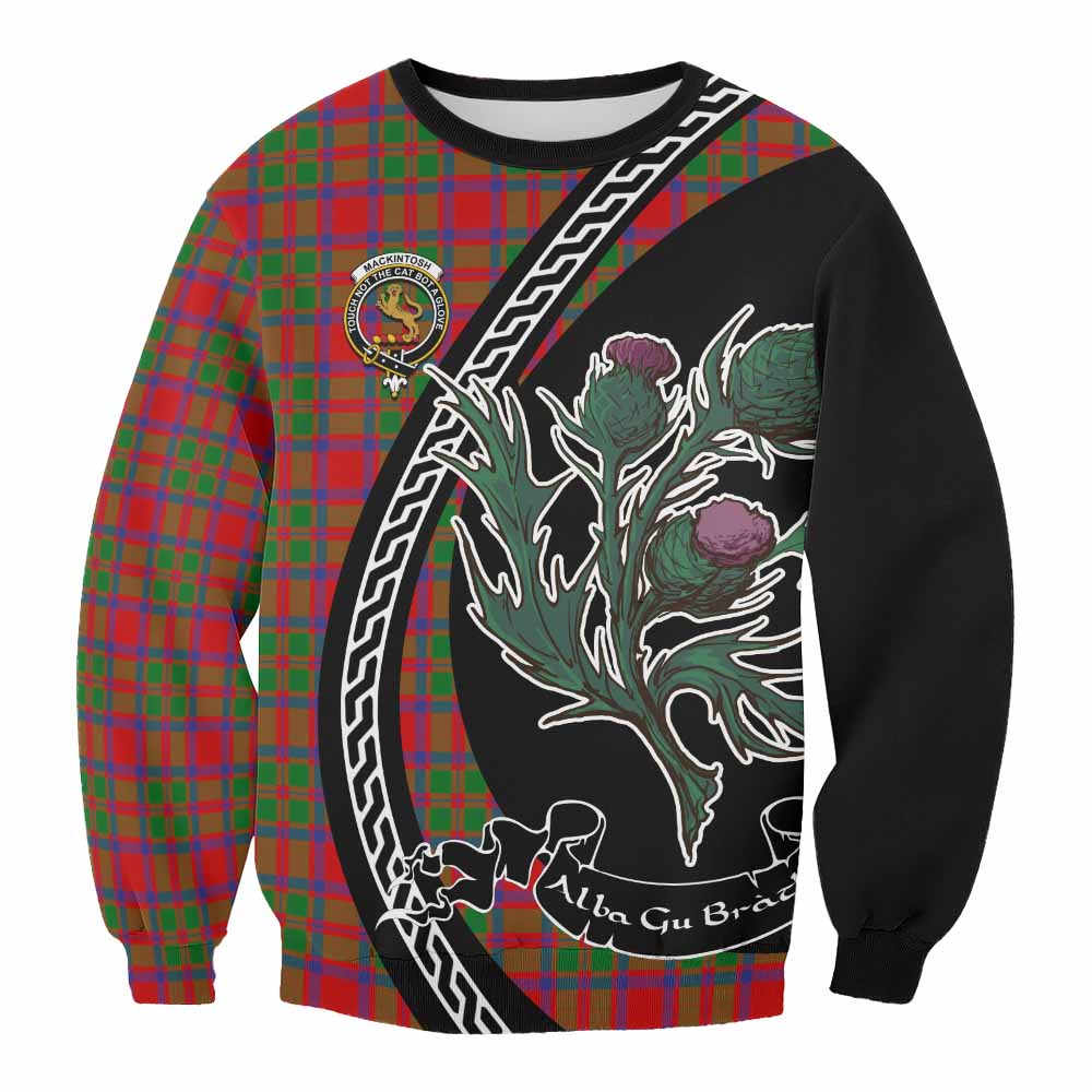 MacKintosh (McKintosh) Family Crest Tartan Sweatshirt Alba Thistle Inspired - Tartan Vibes Clothing