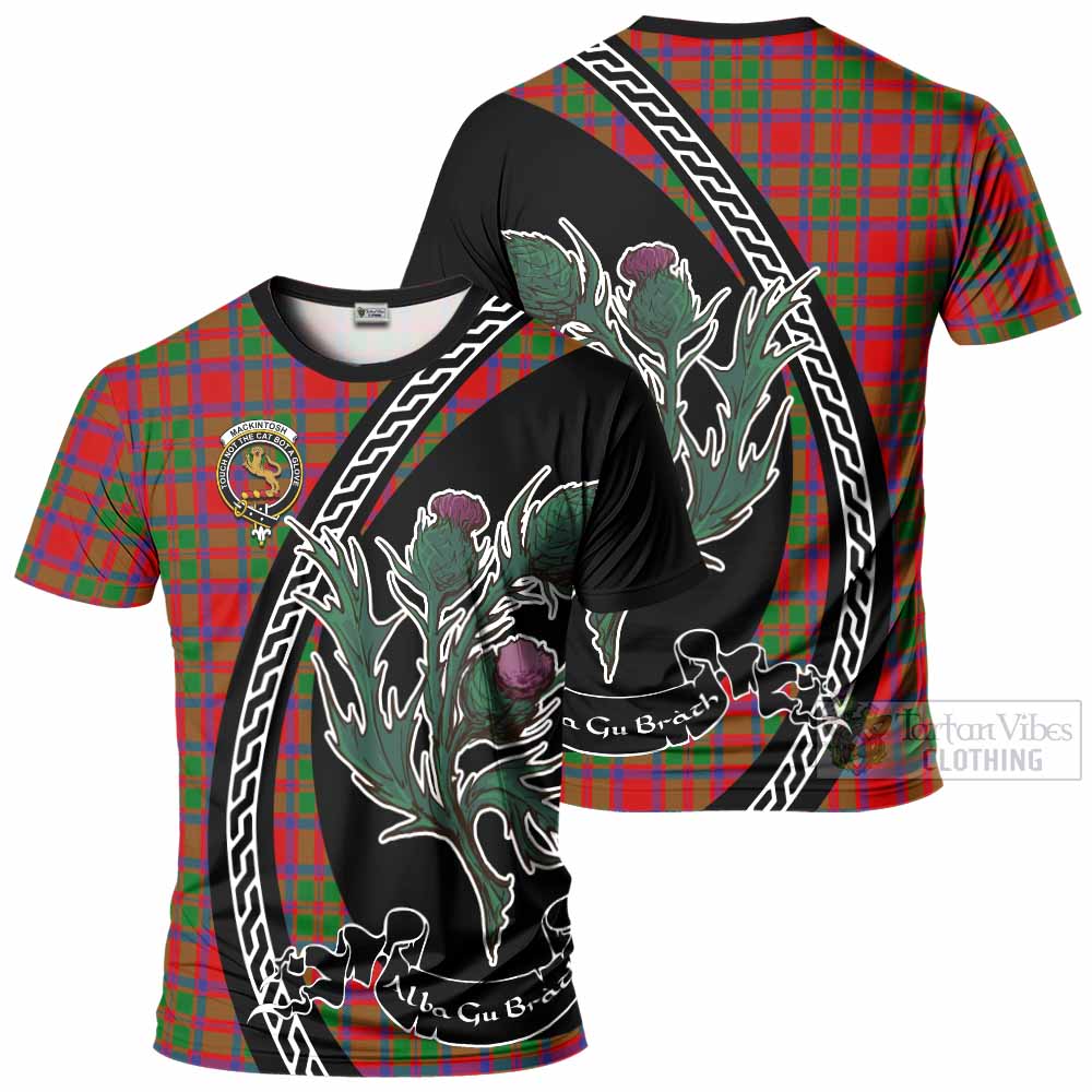 MacKintosh (McKintosh) Family Crest Tartan T-Shirt Alba Thistle Inspired - Tartan Vibes Clothing