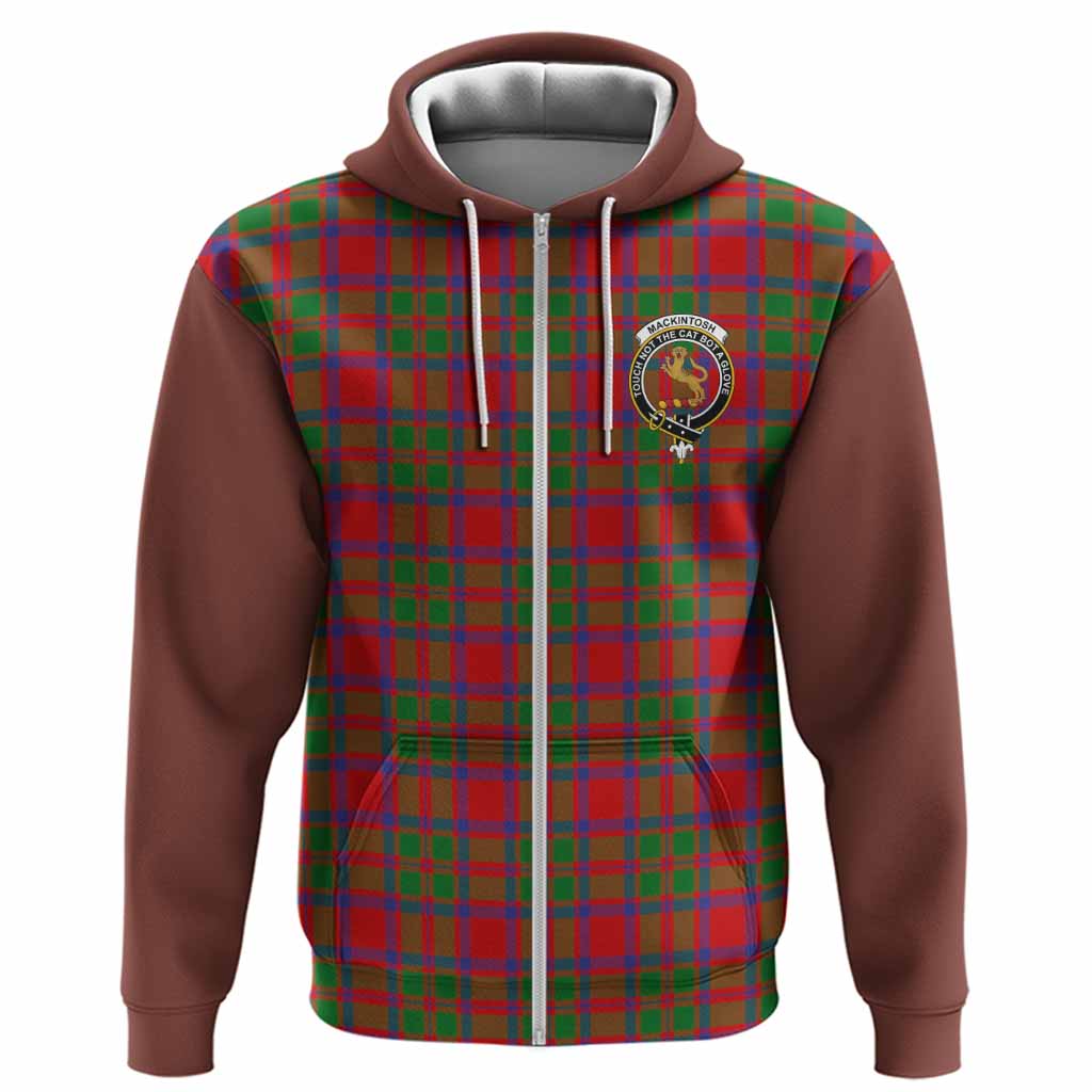 MacKintosh (McKintosh) Tartan Accent Hoodie with Family Crest