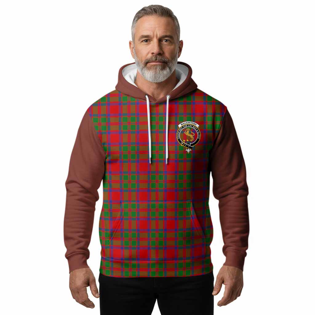 MacKintosh (McKintosh) Tartan Accent Hoodie with Family Crest