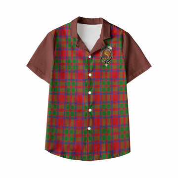 MacKintosh (McKintosh) Tartan Accent Kid Hawaiian Shirt with Family Crest