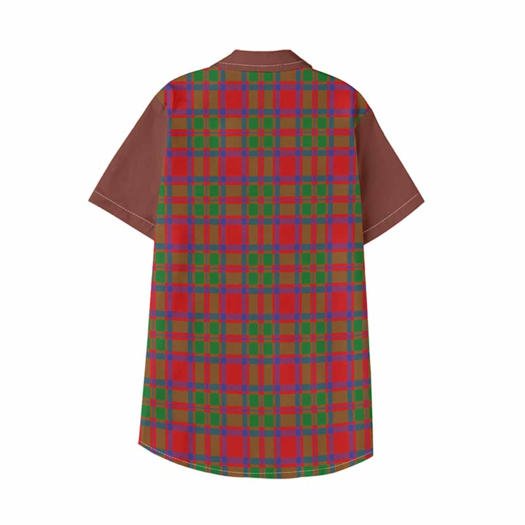 MacKintosh (McKintosh) Tartan Accent Kid Hawaiian Shirt with Family Crest