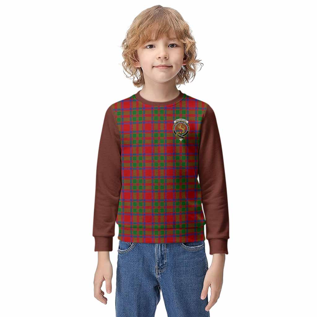 MacKintosh (McKintosh) Tartan Accent Kid Knitted Sweatshirt with Family Crest