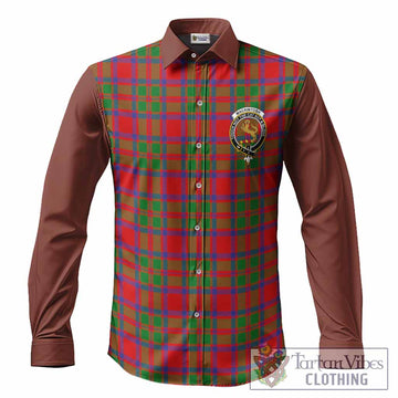 MacKintosh (McKintosh) Tartan Accent Long Sleeve Button Shirts with Family Crest