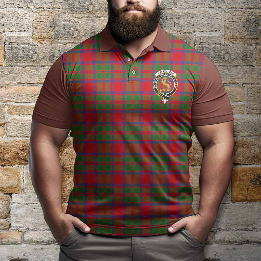 MacKintosh (McKintosh) Tartan Accent Polo Shirt with Family Crest