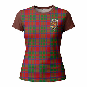 MacKintosh (McKintosh) Tartan Accent Women T shirt with Family Crest