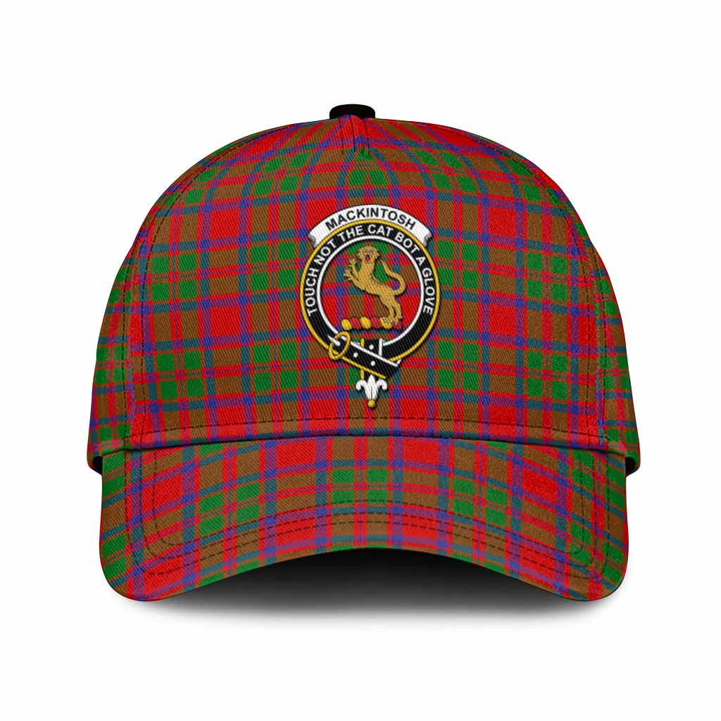 MacKintosh (McKintosh) Tartan Classic Cap with Family Crest