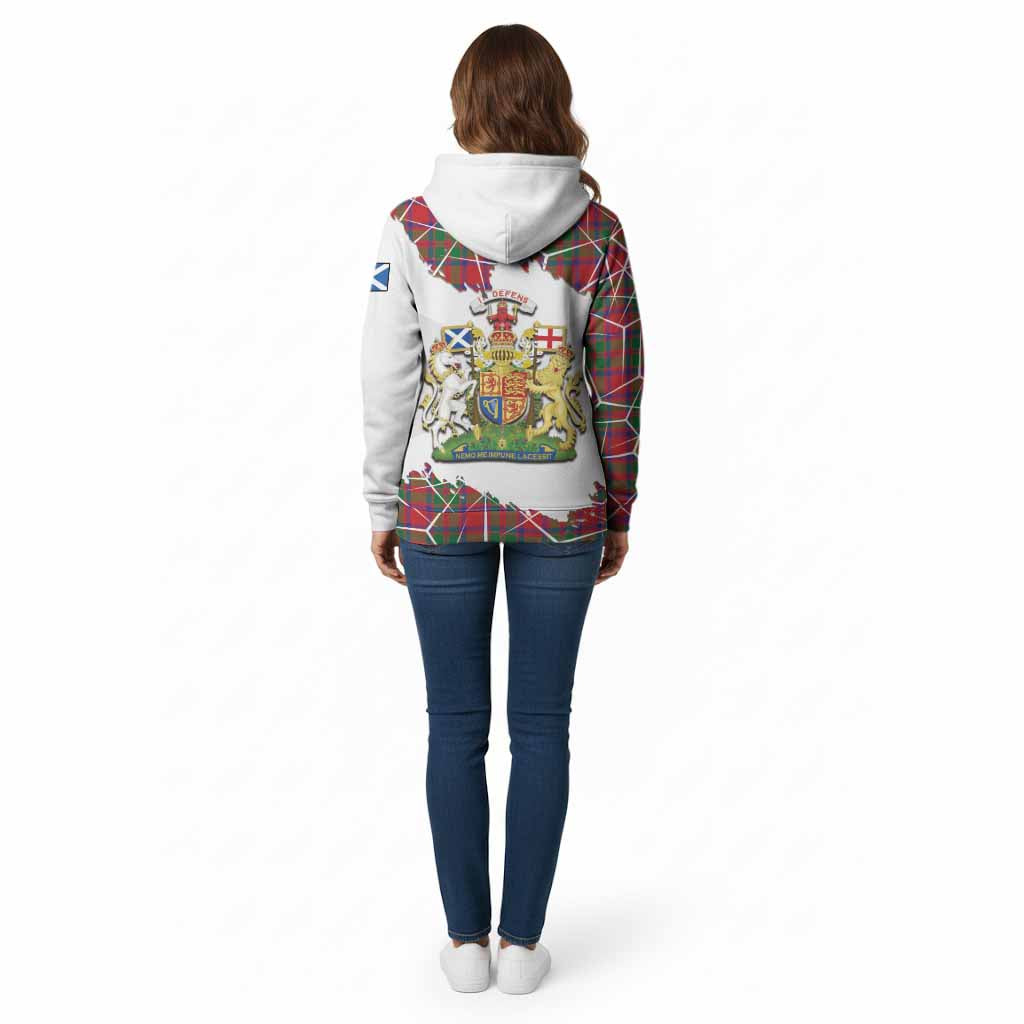 MacKintosh (McKintosh) Tartan Cotton Hoodie with Family Crest and Lion Rampant Grunge Style