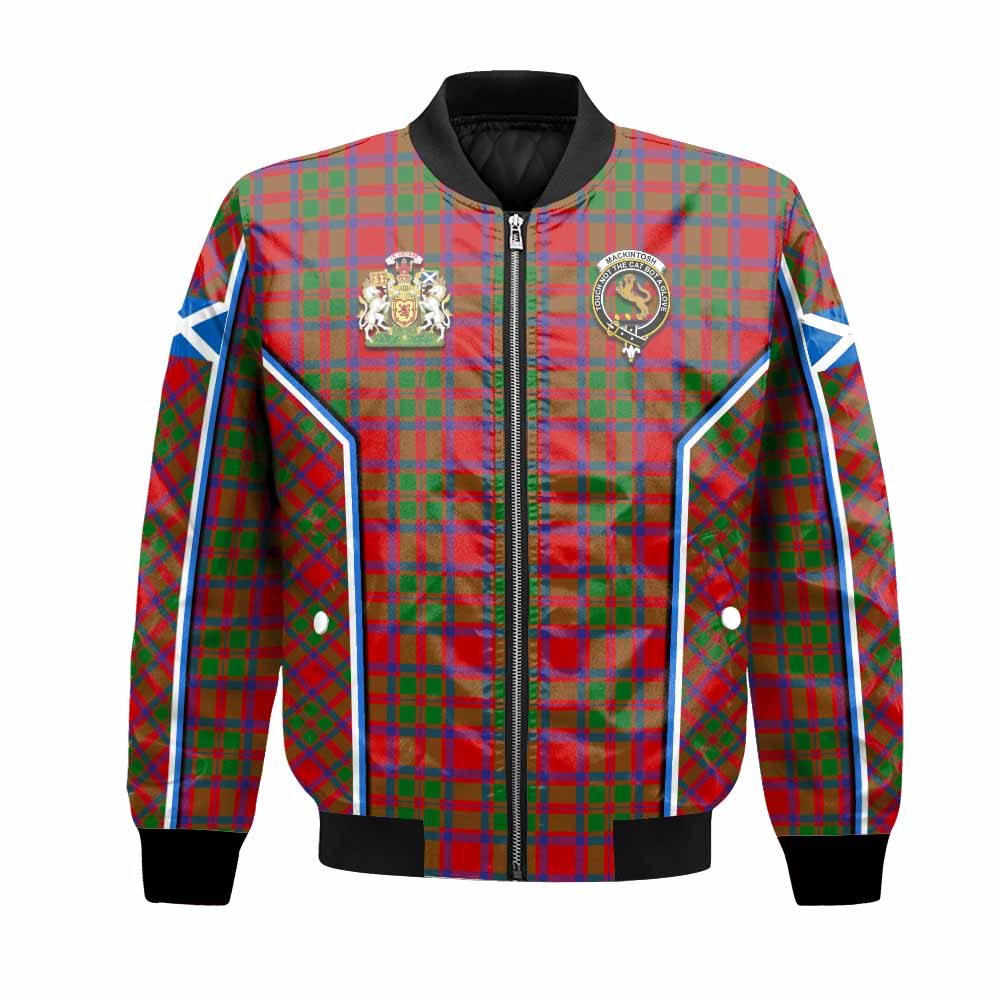 MacKintosh (McKintosh) Tartan Crest Bomber Jacket Scotland Coat of Arm Flag Style - Tartan Vibes Clothing