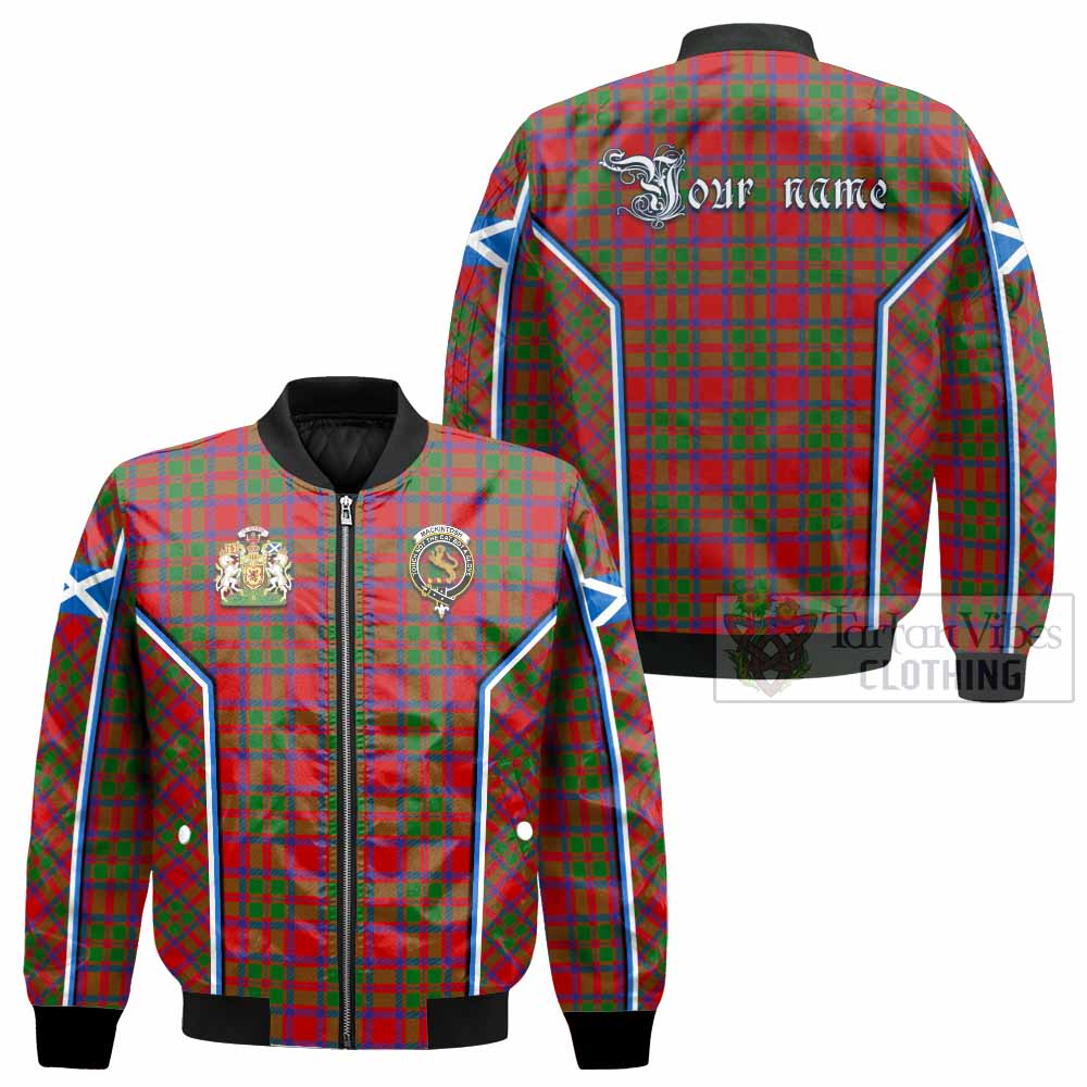 MacKintosh (McKintosh) Tartan Crest Bomber Jacket Scotland Coat of Arm Flag Style - Tartan Vibes Clothing