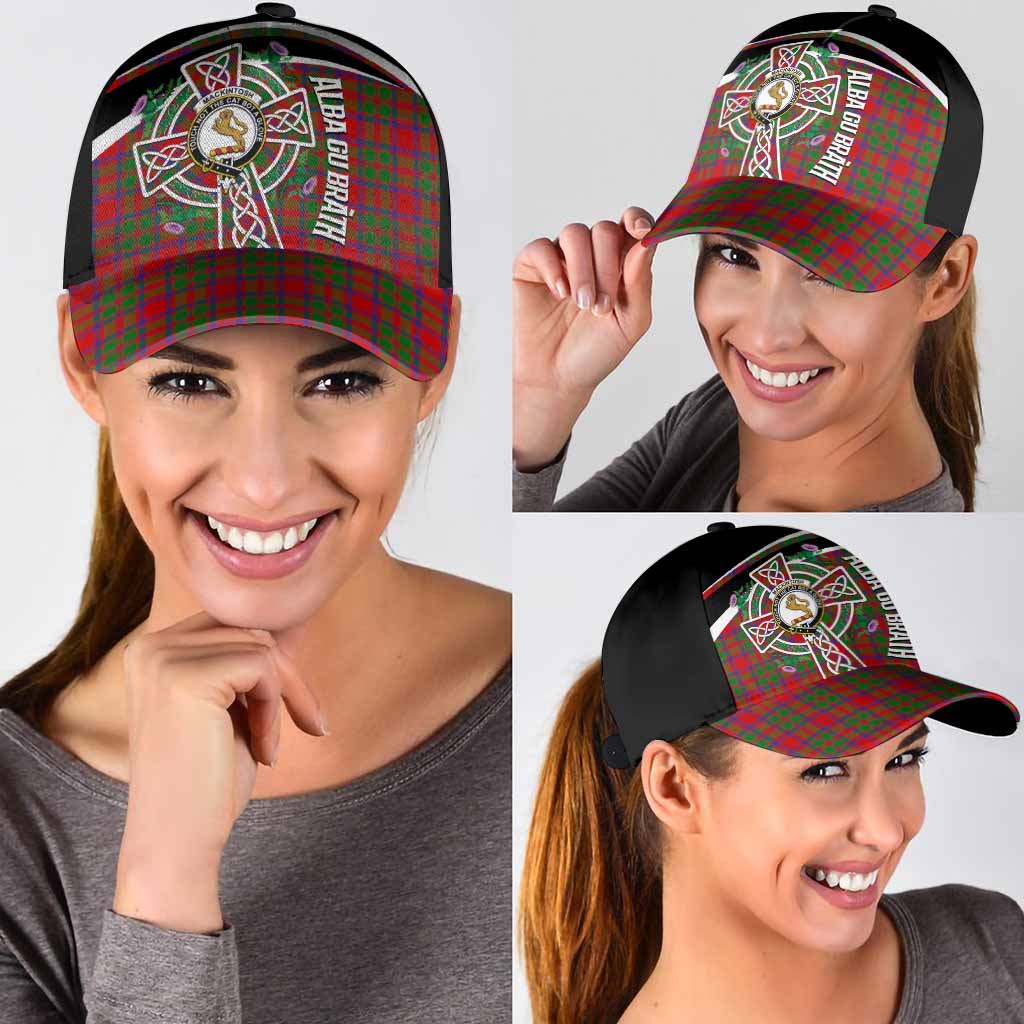 MacKintosh (McKintosh) Tartan Crest Classic Cap Scottish Thistle Celtic Cross Alba Gu Brath