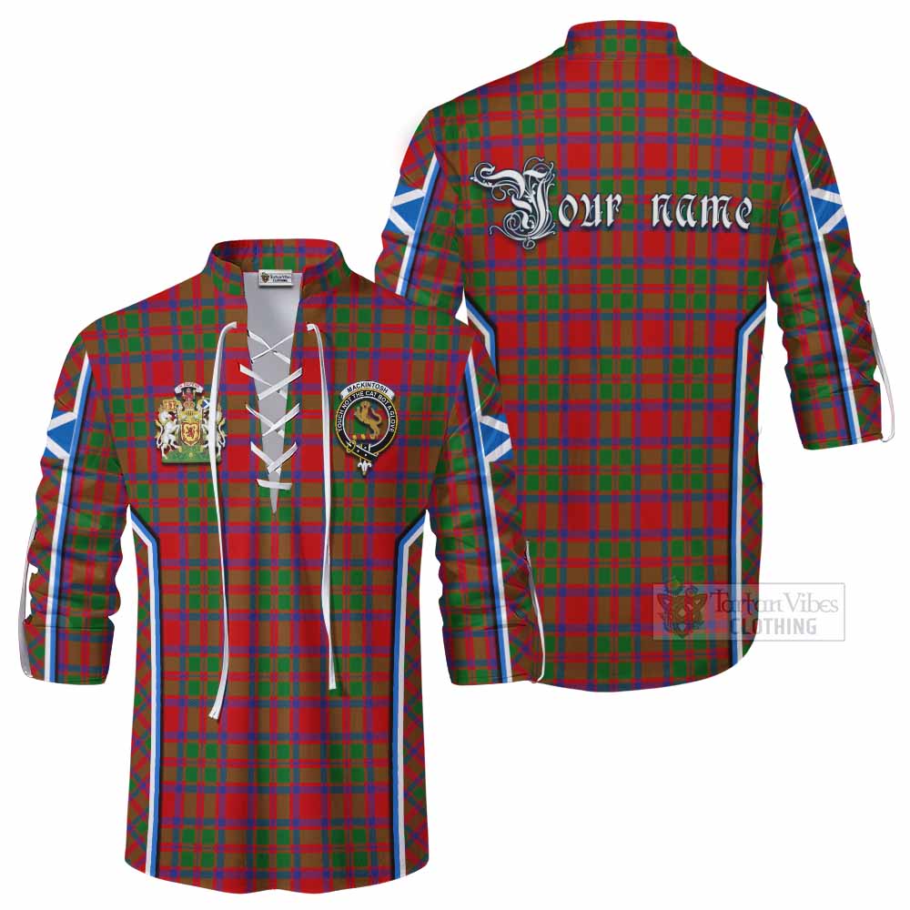 MacKintosh (McKintosh) Tartan Crest Ghillie Kilt Shirt Scotland Coat of Arm Flag Style - Tartan Vibes Clothing