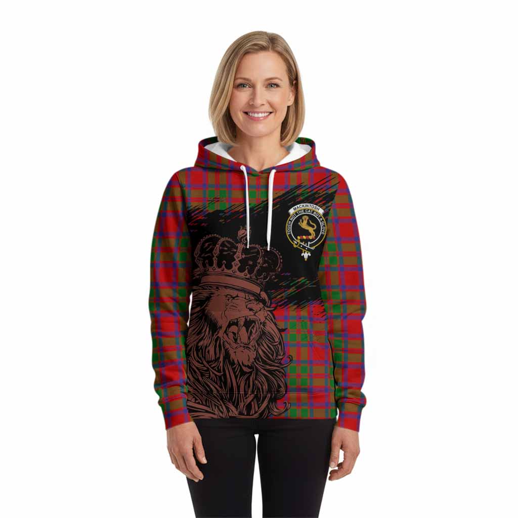MacKintosh (McKintosh) Tartan Crest Hoodie Crowned Lion Heritage Style