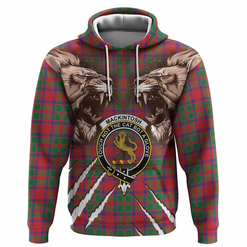 MacKintosh (McKintosh) Tartan Crest Hoodie Ferocious Lion Style