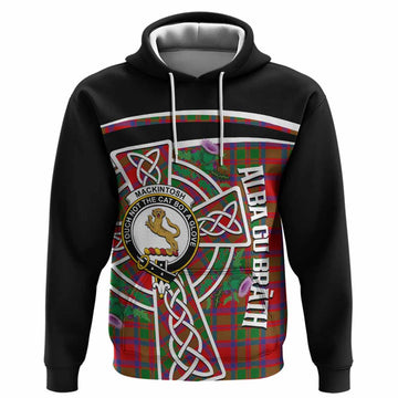 MacKintosh (McKintosh) Tartan Crest Hoodie Scottish Thistle Celtic Cross Alba Gu Brath