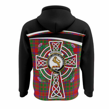 MacKintosh (McKintosh) Tartan Crest Hoodie Scottish Thistle Celtic Cross Alba Gu Brath