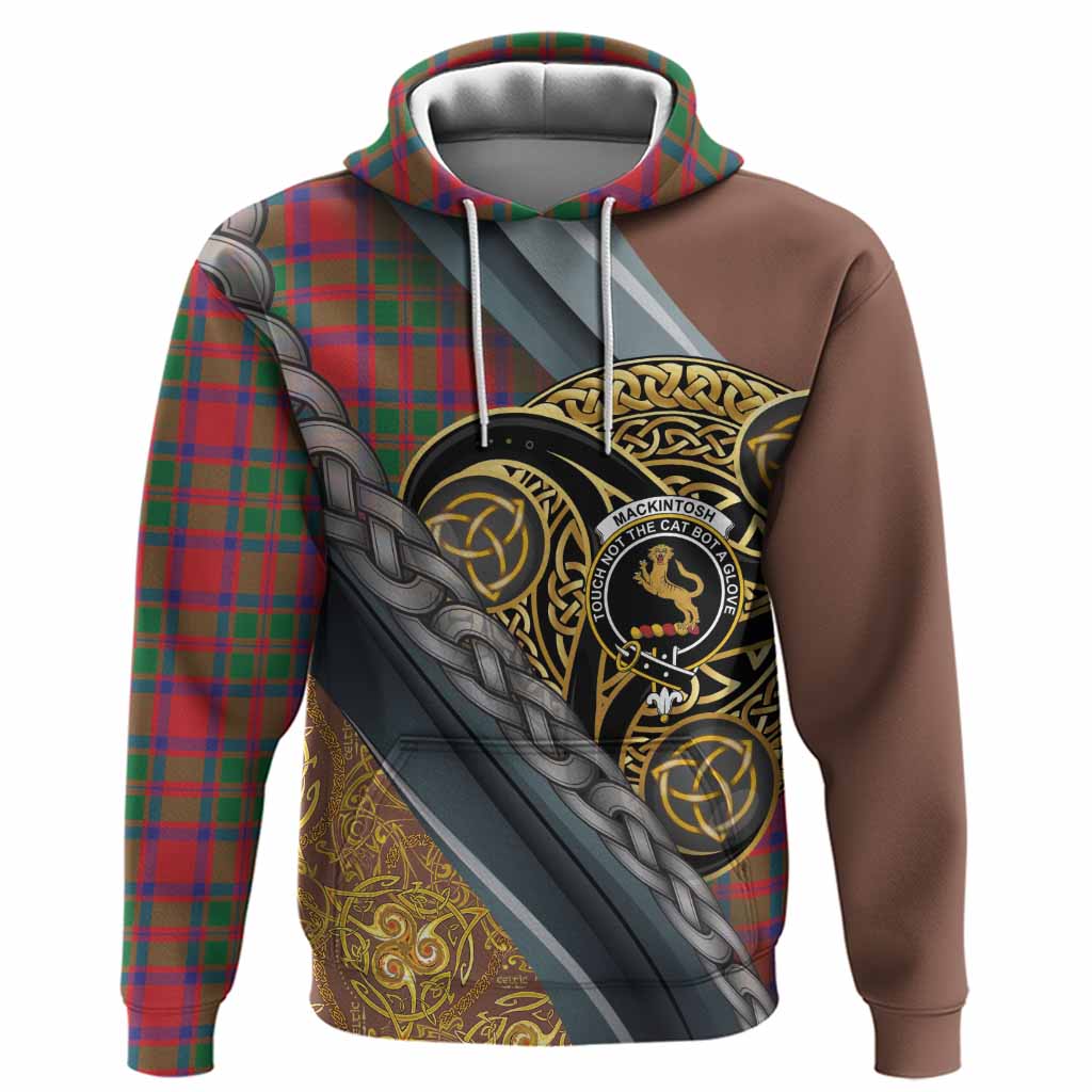 MacKintosh (McKintosh) Tartan Crest Hoodie Scottish Triskele Celtic