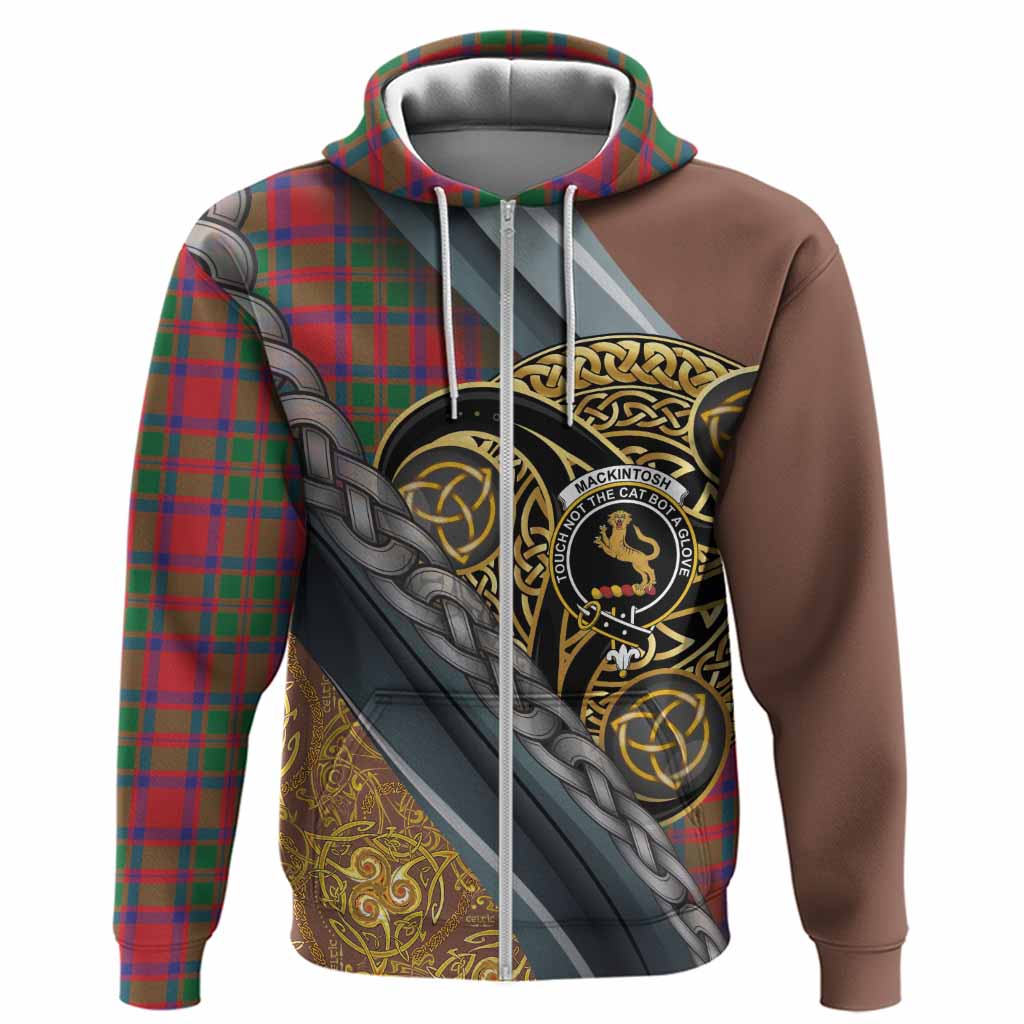 MacKintosh (McKintosh) Tartan Crest Hoodie Scottish Triskele Celtic