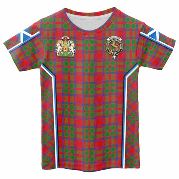 MacKintosh (McKintosh) Tartan Crest Kid T-shirt Scotland Coat of Arm Flag Style - Tartan Vibes Clothing