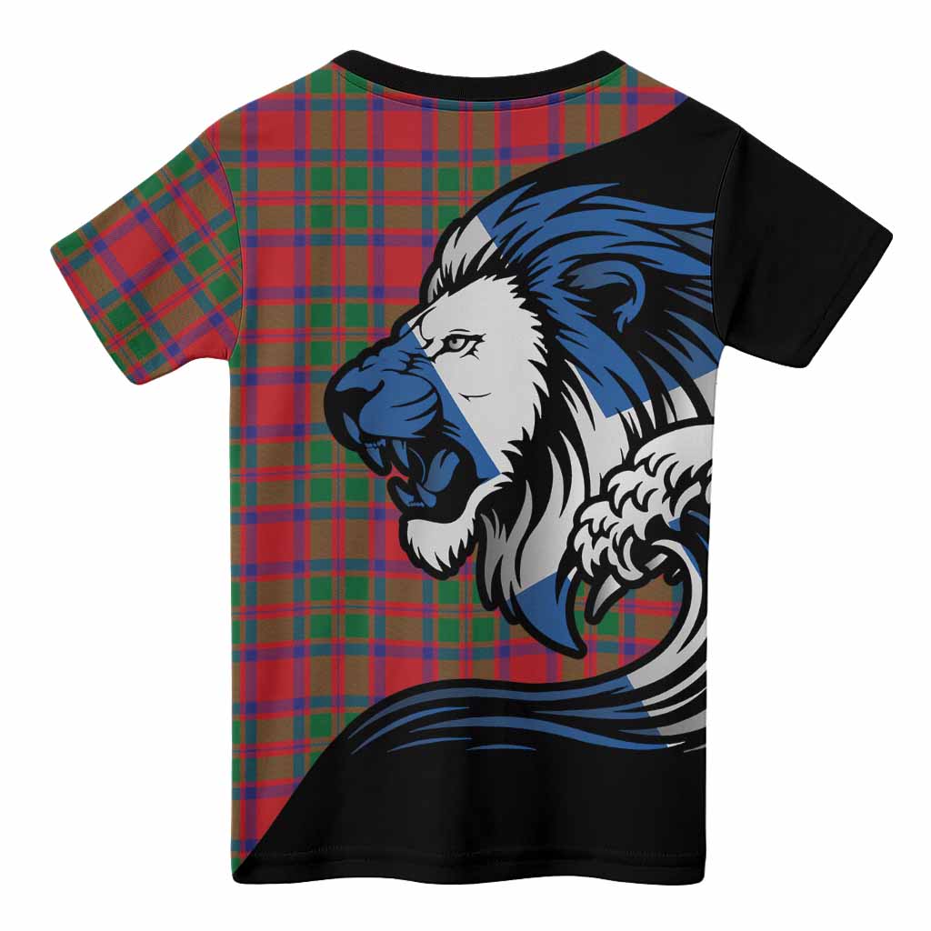 MacKintosh (McKintosh) Tartan Crest Kid T-shirt Scottish Golden Lions Wave Flow