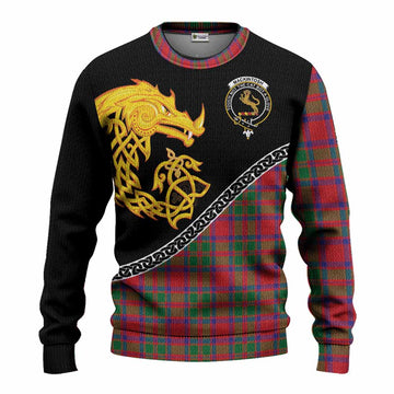 MacKintosh (McKintosh) Tartan Crest Knitted Sweater Legendary Dragon Knot Half Style