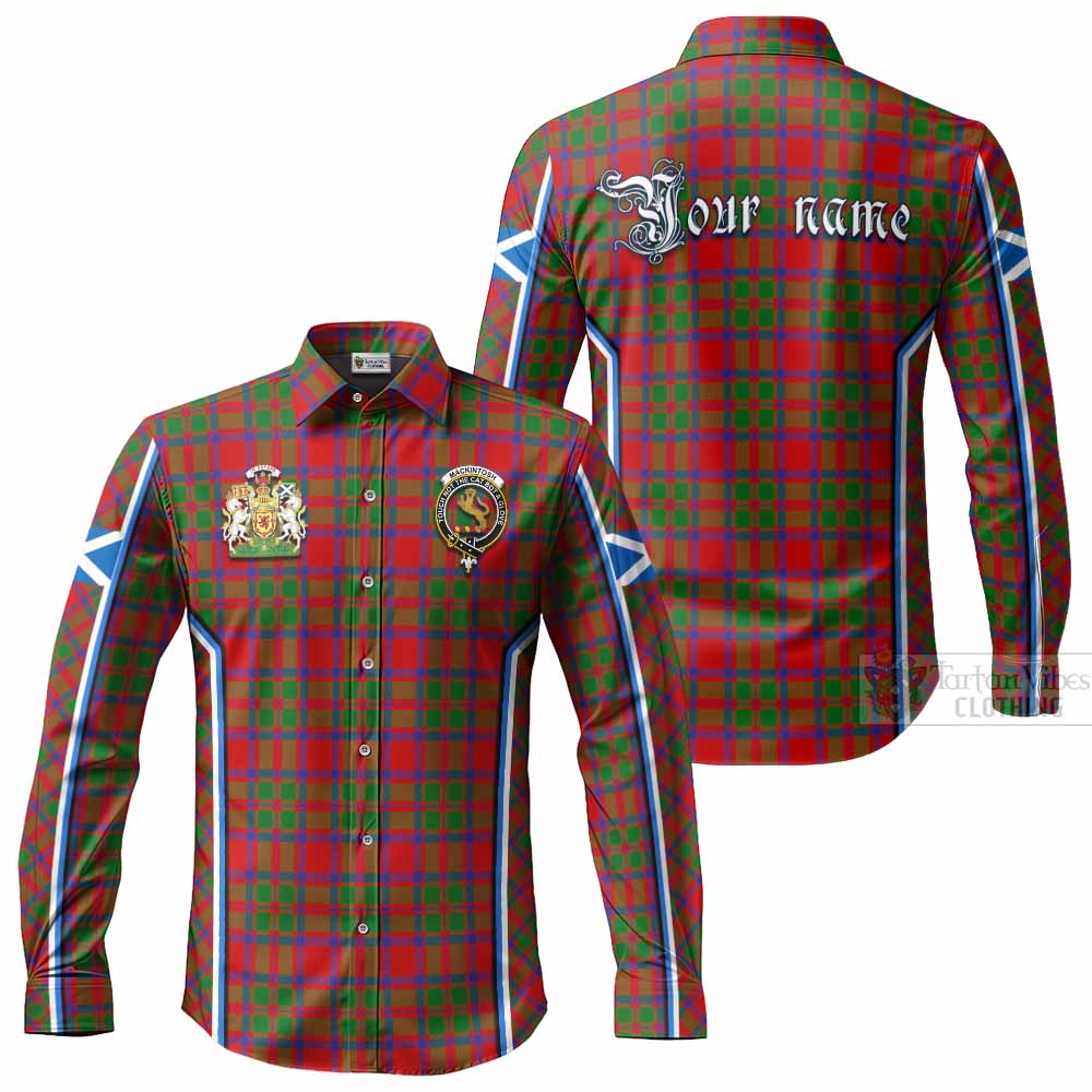 MacKintosh (McKintosh) Tartan Crest Long Sleeve Button Shirts Scotland Coat of Arm Flag Style - Tartan Vibes Clothing