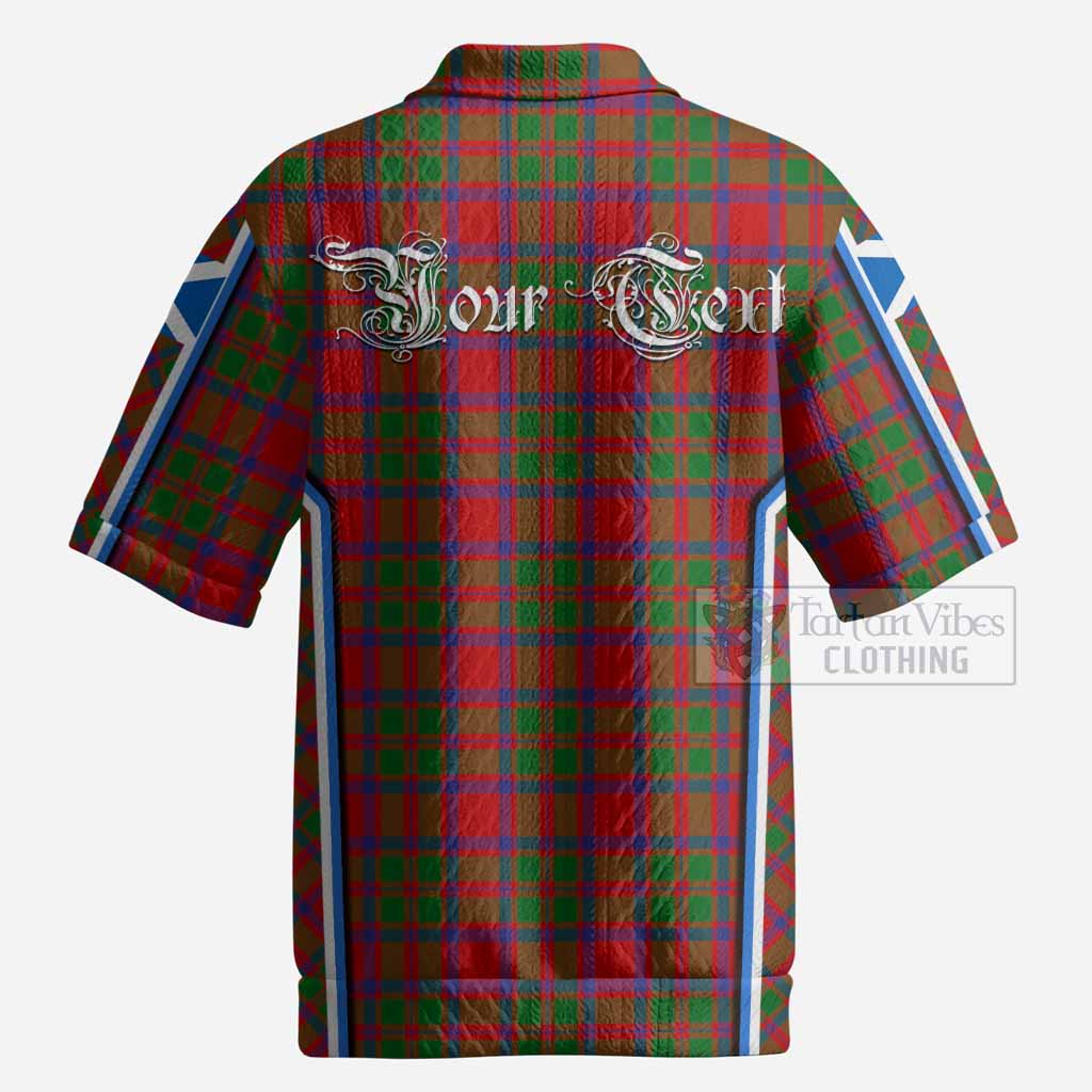 MacKintosh (McKintosh) Tartan Crest Men’s Polo Sweater Top Scotland Coat of Arm Flag Style