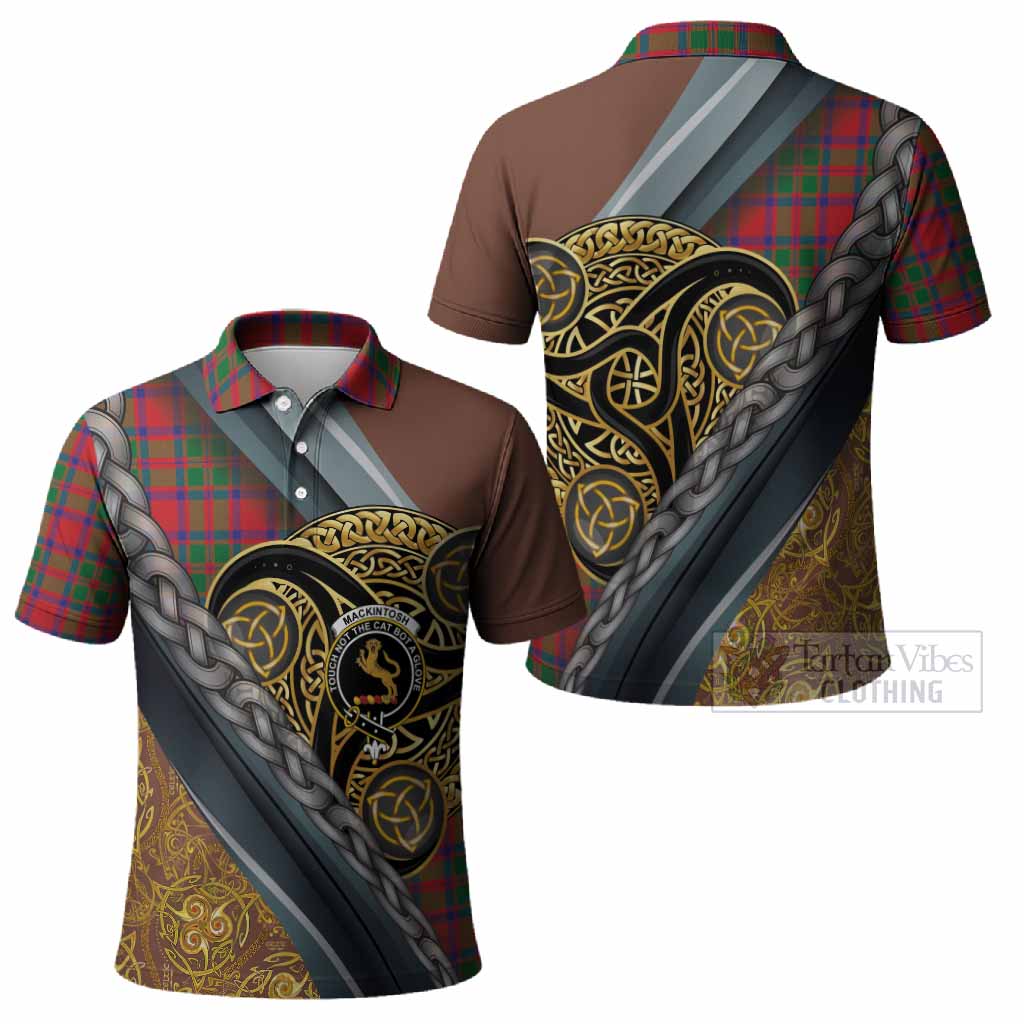 MacKintosh (McKintosh) Tartan Crest Polo Shirt Scottish Triskele Celtic