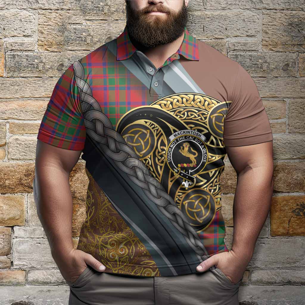 MacKintosh (McKintosh) Tartan Crest Polo Shirt Scottish Triskele Celtic