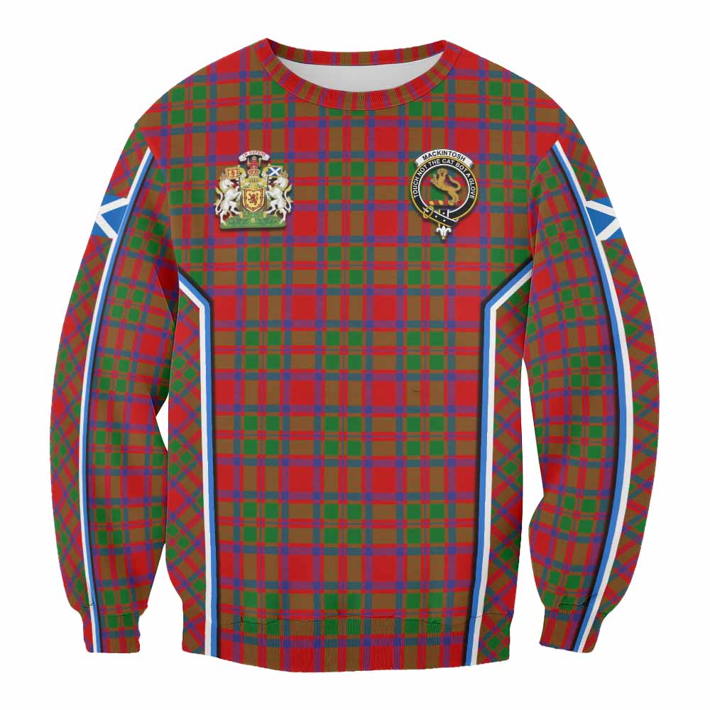 MacKintosh (McKintosh) Tartan Crest Sweatshirt Scotland Coat of Arm Flag Style - Tartan Vibes Clothing