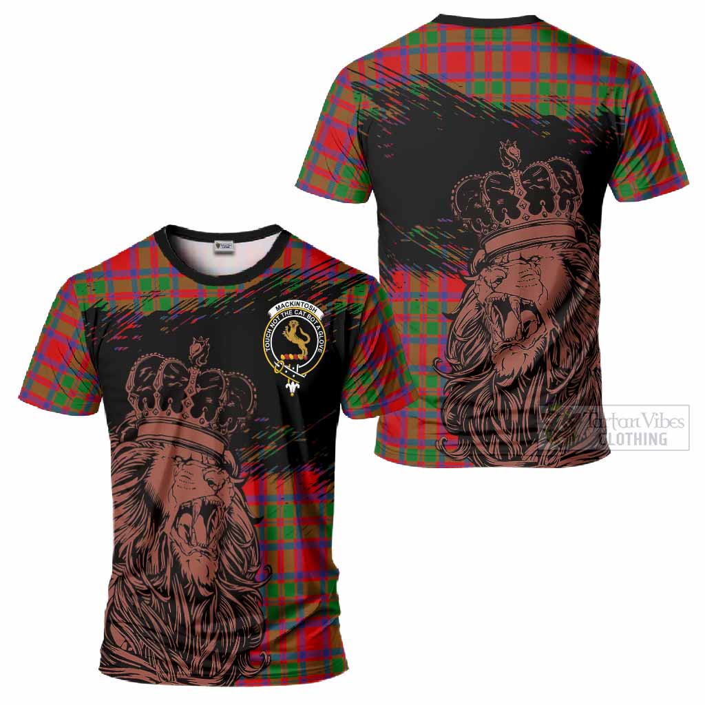 MacKintosh (McKintosh) Tartan Crest T-Shirt Crowned Lion Heritage Style