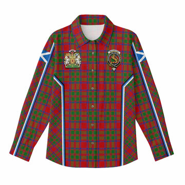 MacKintosh (McKintosh) Tartan Crest Women Casual Shirt Scotland Coat of Arm Flag Style