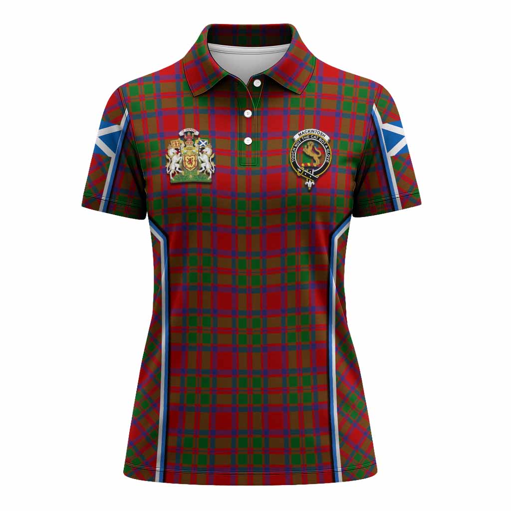 MacKintosh (McKintosh) Tartan Crest Women's Polo Shirt Scotland Coat of Arm Flag Style - Tartan Vibes Clothing