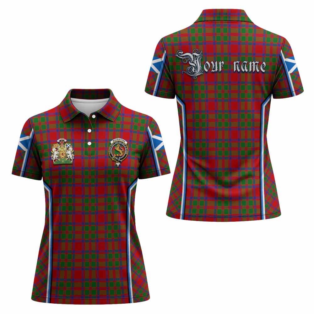 MacKintosh (McKintosh) Tartan Crest Women's Polo Shirt Scotland Coat of Arm Flag Style - Tartan Vibes Clothing