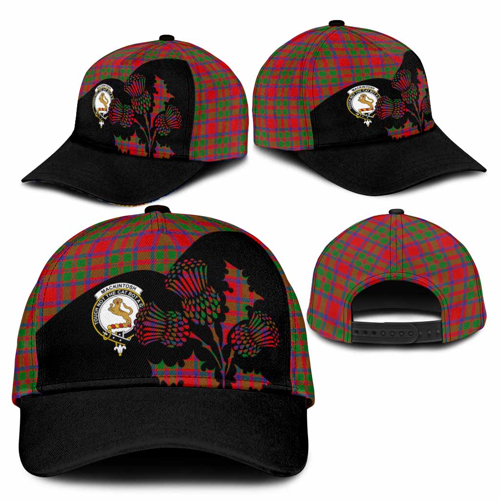MacKintosh (McKintosh) Tartan Family Crest Classic Cap Scotland Thistle Floral Flag Style
