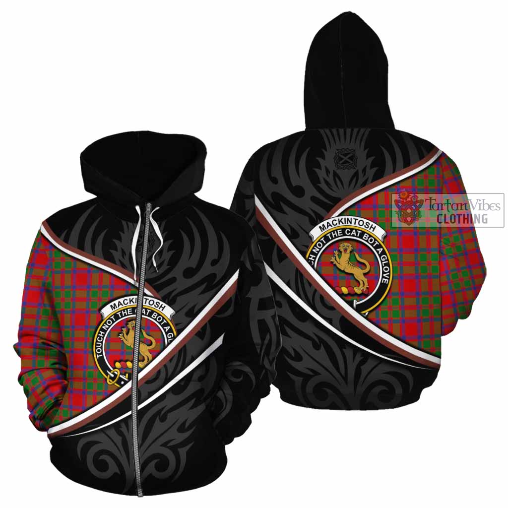 MacKintosh (McKintosh) Tartan Family Crest Cotton Hoodie Celtic Scottish Thistle Floral - Tartan Vibes Clothing