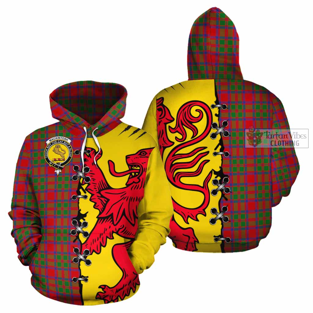 MacKintosh (McKintosh) Tartan Family Crest Cotton Hoodie Lion Rampant Honor - Tartan Vibes Clothing