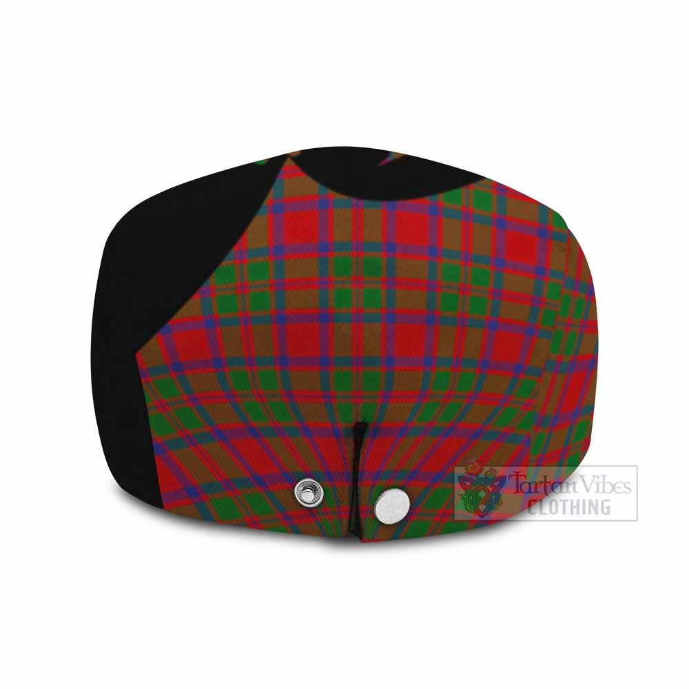 MacKintosh (McKintosh) Tartan Family Crest Flat Cap, Jeff Cap Scotland Thistle Floral