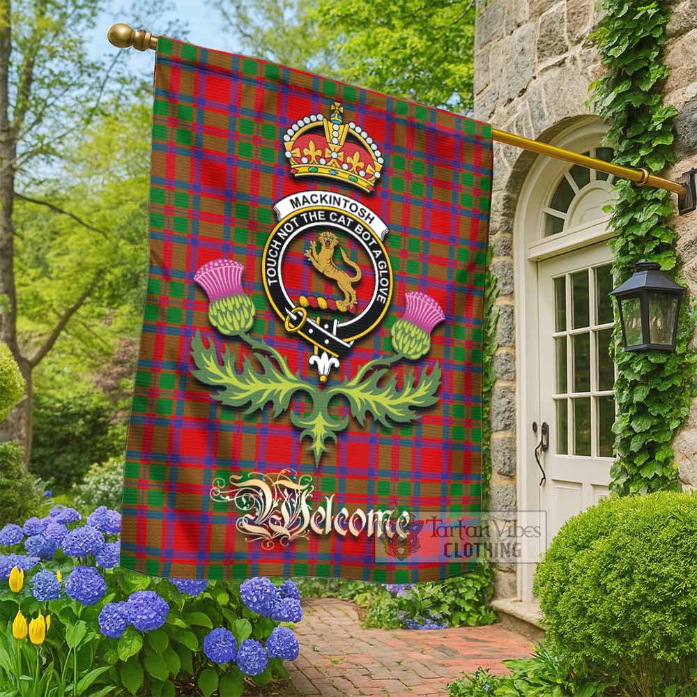 MacKintosh (McKintosh) Tartan Family Crest Garden Flag Royal Thistle Welcome Style - Tartan Vibes Clothing