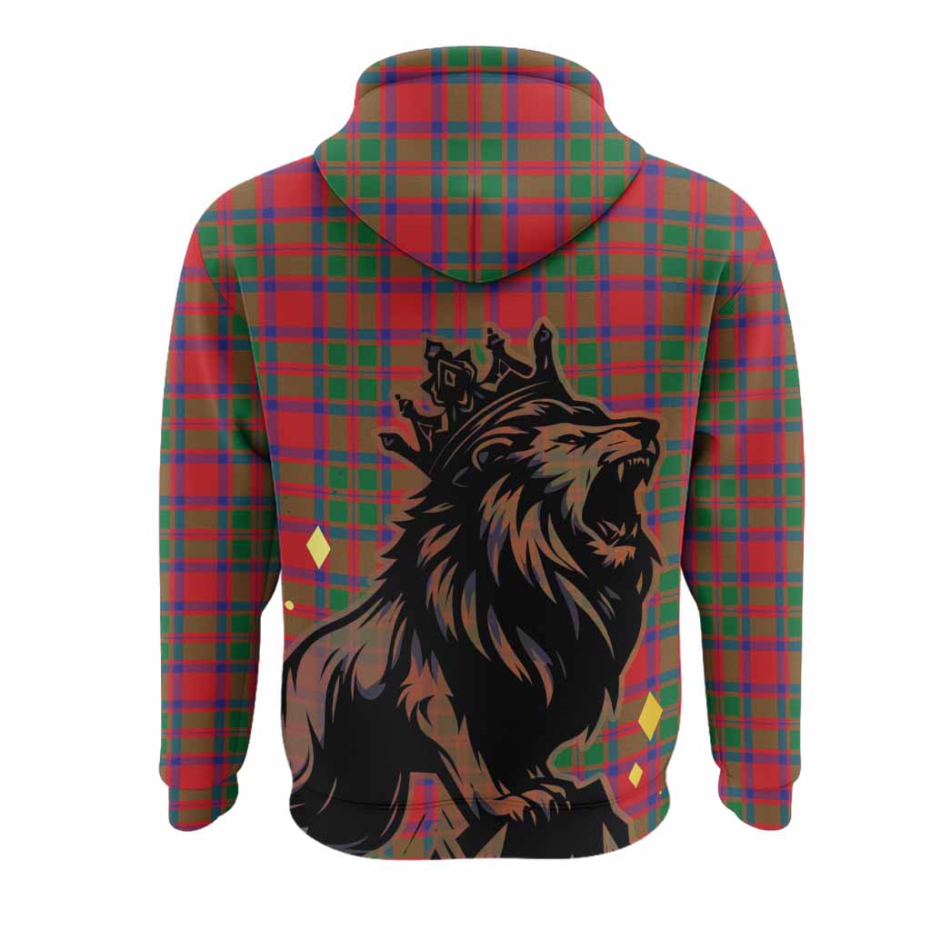 MacKintosh (McKintosh) Tartan Family Crest Hoodie Crowned Lion Roaring