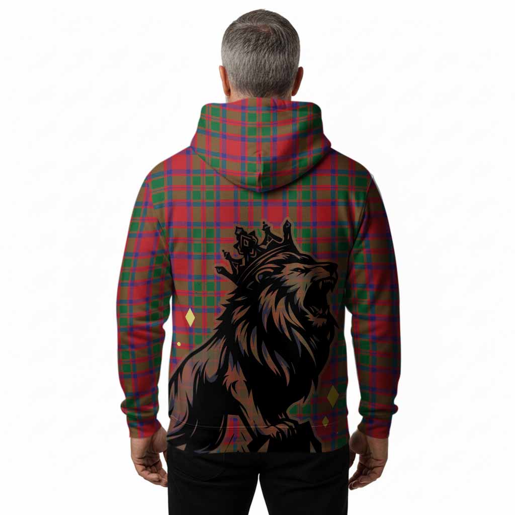 MacKintosh (McKintosh) Tartan Family Crest Hoodie Crowned Lion Roaring