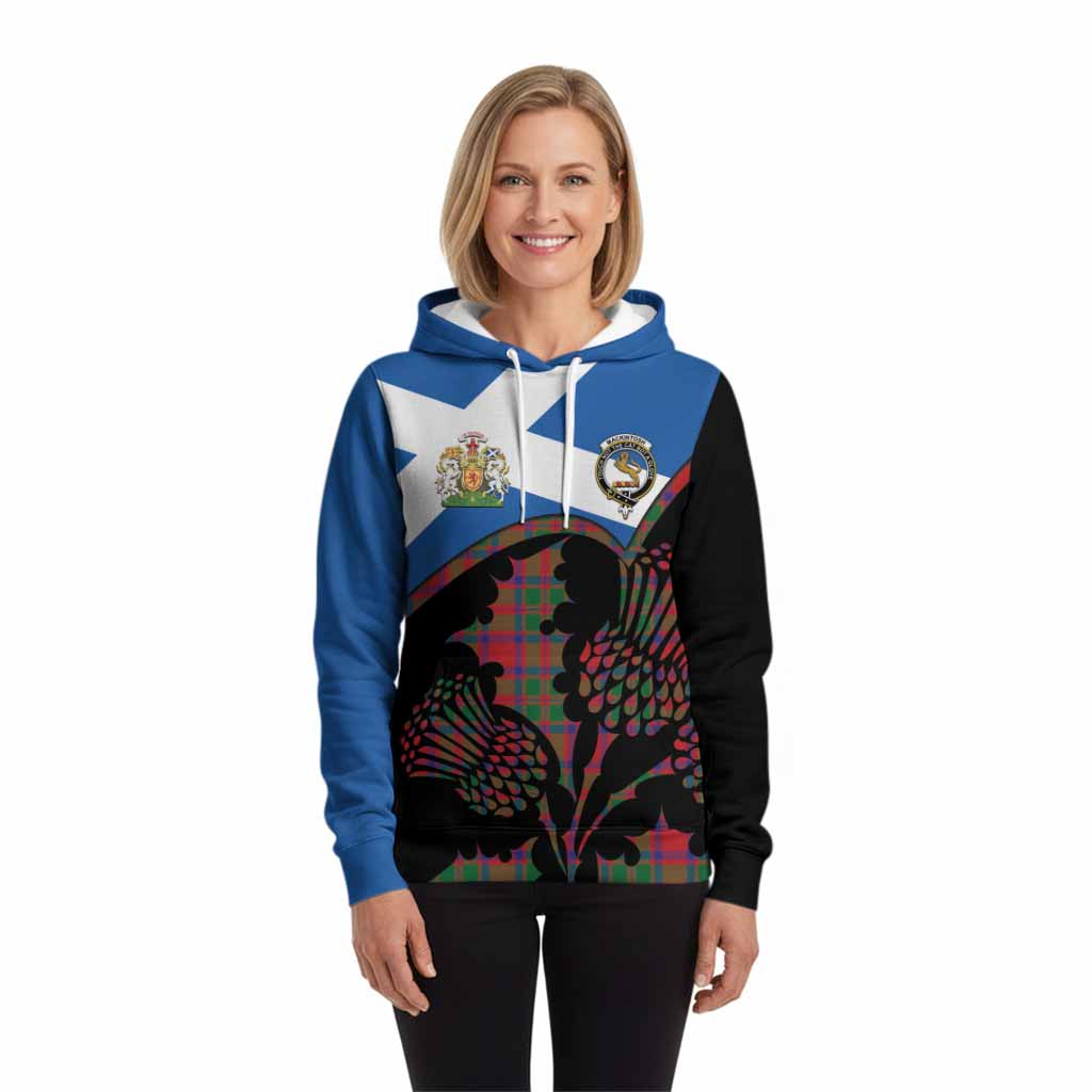 MacKintosh (McKintosh) Tartan Family Crest Hoodie Scotland Thistle Floral Flag Style