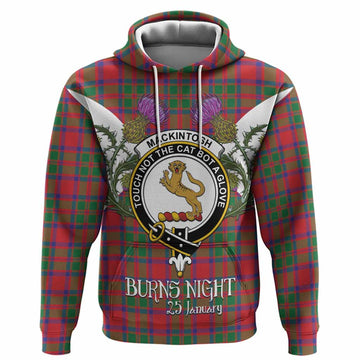 MacKintosh (McKintosh) Tartan Family Crest Hoodie Scottish Burns Night Thistle Floral