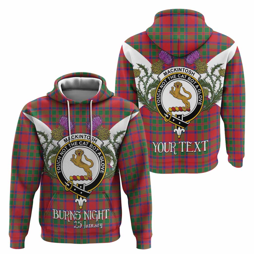 MacKintosh (McKintosh) Tartan Family Crest Hoodie Scottish Burns Night Thistle Floral