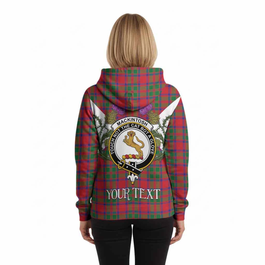 MacKintosh (McKintosh) Tartan Family Crest Hoodie Scottish Burns Night Thistle Floral