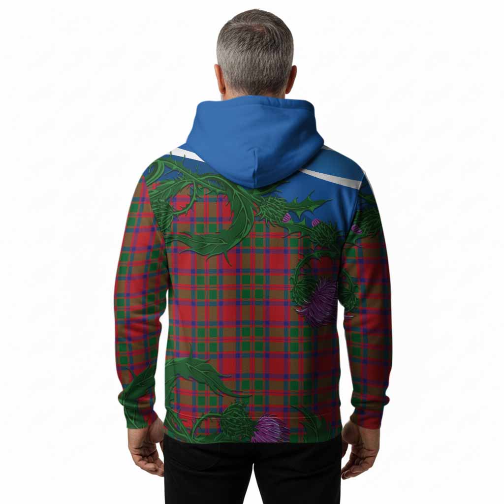 MacKintosh (McKintosh) Tartan Family Crest Hoodie Thistle in Minimalism