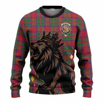 MacKintosh (McKintosh) Tartan Family Crest Knitted Sweater Crowned Lion Roaring